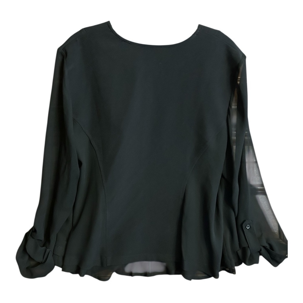 Lane Bryant Chiffon/Sheer Sheeves Black Blazer 16 - Picture 3 of 10